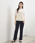 「2点SET」着るだけで完成、透かし編みニット...の詳細画像2