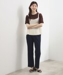 「2点SET」着るだけで完成、透かし編みニット...の詳細画像4