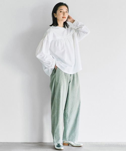 「avecmoi」 長袖ブラウス LARGE ホワイト レディース_画像3