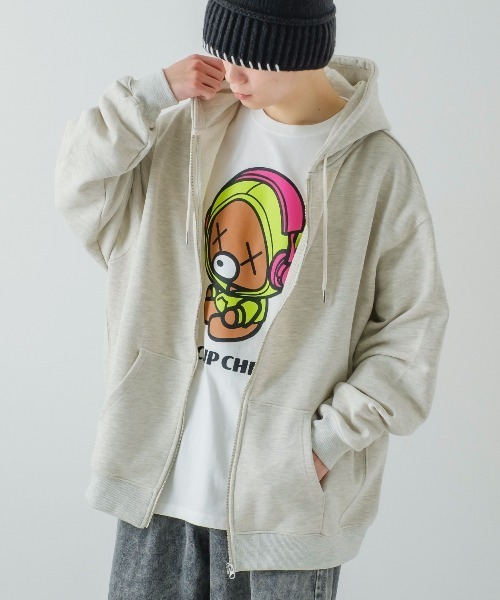 「improves」 ジップアップパーカー LARGE ブラック メンズ_画像8