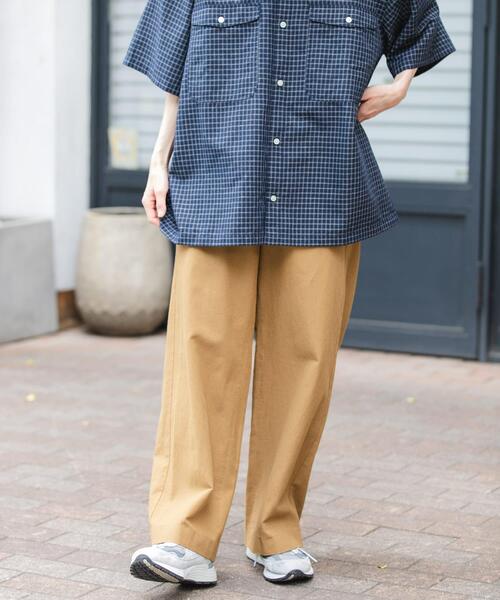 パンツ FORK＆SPOON　綿麻ホップサックパンツ レディース_5