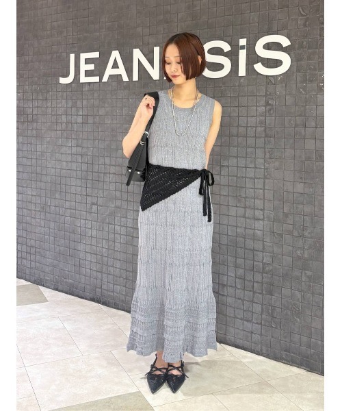 JEANASIS フリルニットNSワンピース【新品未使用】 JEANASIS（ジーナシス） ワンピース フリルニットNSワンピース/912209