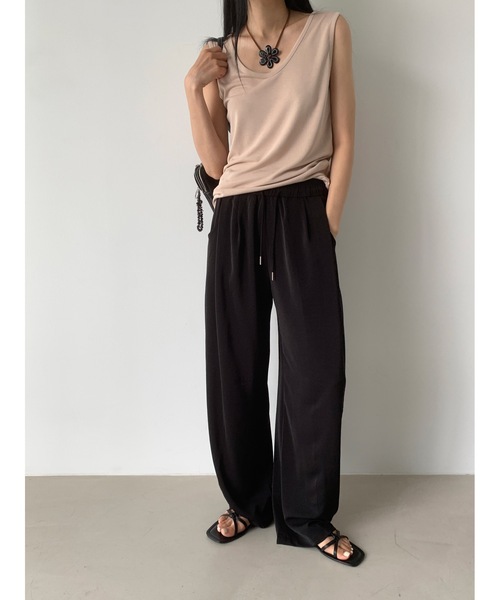 「Didot.showroom」 イージーパンツ FREE ブラック レディース_画像2