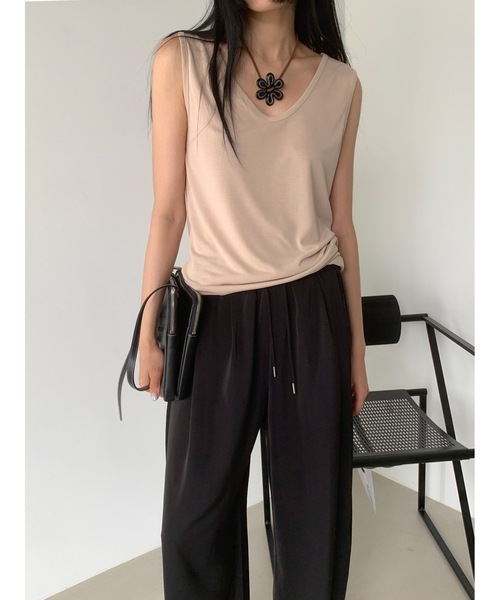 「Didot.showroom」 イージーパンツ FREE ブラック レディース_画像3
