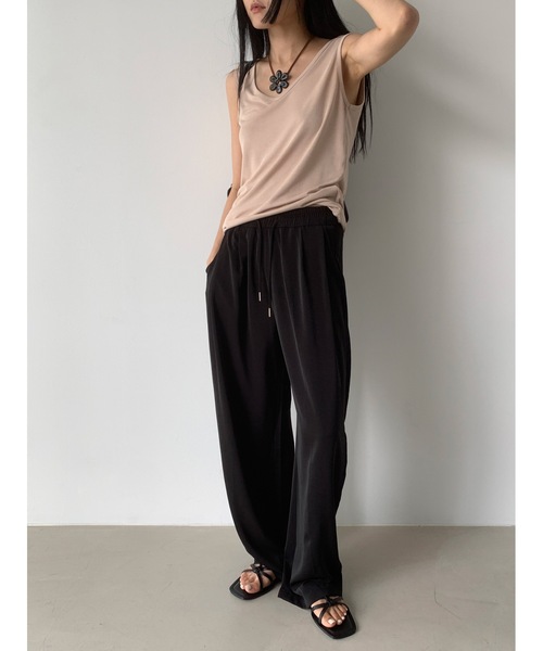 「Didot.showroom」 イージーパンツ FREE ブラック レディース_画像8