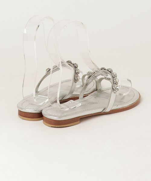 「TSURU by Mariko Oikawa」 フラットサンダル 35 シルバー レディース_画像2
