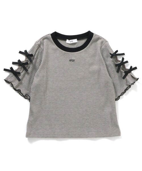 algy（アルジー） tシャツ ラメテレコりぼん半袖Tシャツ キッズ 子供服
