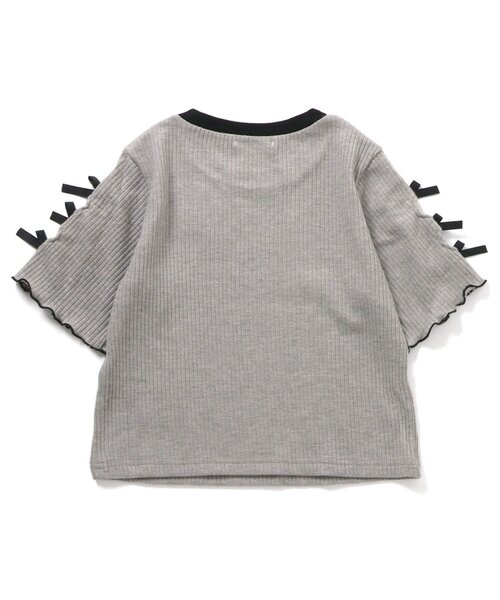 algy（アルジー） tシャツ ラメテレコりぼん半袖Tシャツ キッズ 子供服