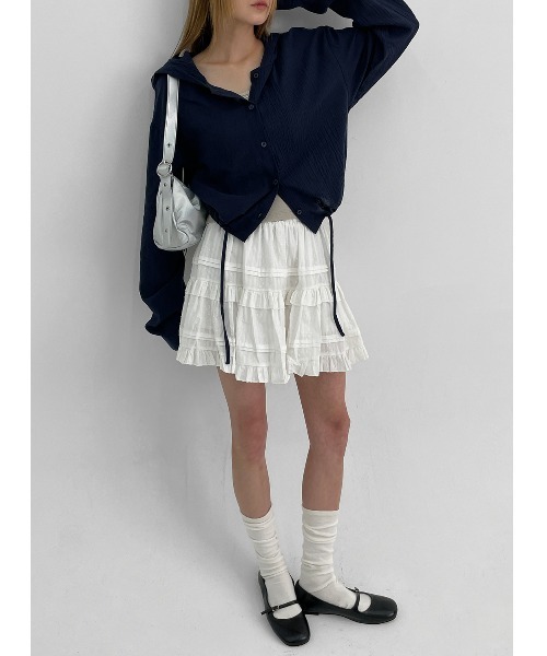 「BLACKUP」 長袖ブラウス ONESIZE ネイビー レディース_画像5