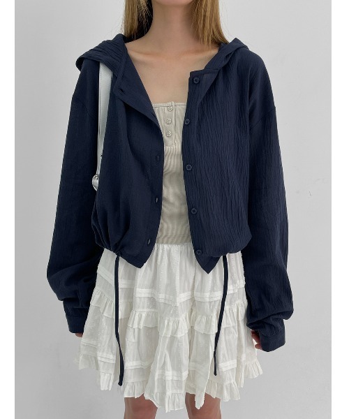 「BLACKUP」 長袖ブラウス ONESIZE ネイビー レディース_画像8