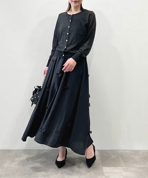 「PICCIN」 フレアスカート M ネイビー レディース_画像4