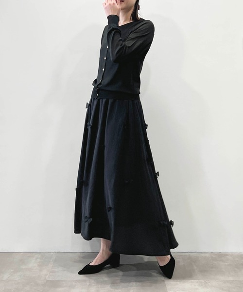 「PICCIN」 フレアスカート M ネイビー レディース_画像5