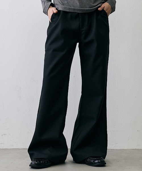 Shoowtime（ショウタイム） スラックス Drape Detail Loose Flare