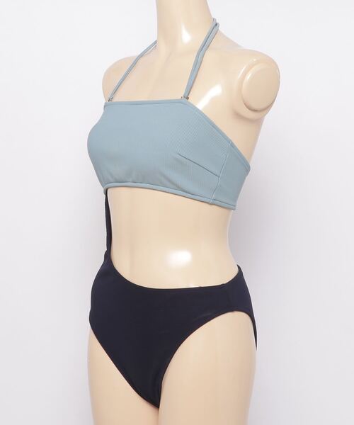 mikomori（ミコモリ） 水着 BANDEAU RIB OP レディース : ZOZOTOWN