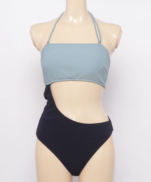 mikomori（ミコモリ） 水着 BANDEAU RIB OP レディース : ZOZOTOWN