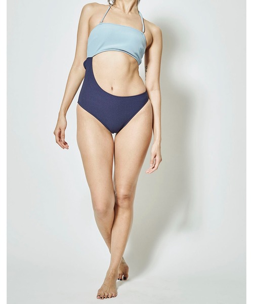mikomori（ミコモリ） 水着 BANDEAU RIB OP レディース : ZOZOTOWN