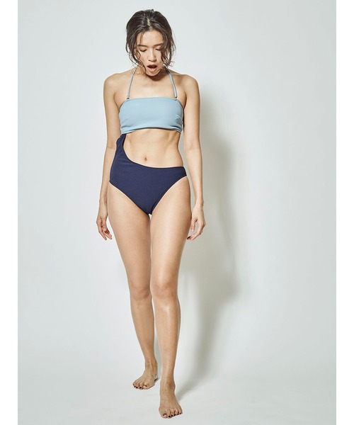 mikomori（ミコモリ） 水着 BANDEAU RIB OP レディース : ZOZOTOWN