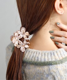 ANEMONE ヘアクリップ ビジュー×フラワーバンス : ZOZOTOWN