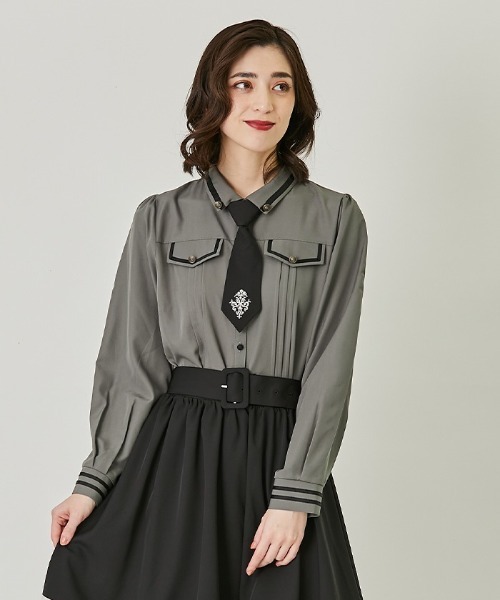 axes femme（アクシーズ ファム） シャツ ブラウス ミリタリー風 