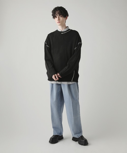 ASTRONOMY セーター ニット Buyer's Select/ハンドステッチクルー