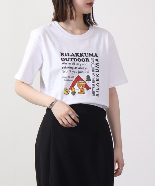 リラックマ　友の会　 Tシャツ Lサイズ 黒 楽天市場】リラックマ サンエックス Tシャツ 半袖 プリント