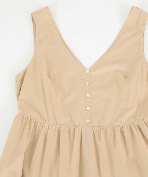シンプルリフトワンピース UVカット 抗菌 ノースリーブ ティアードワンピース size SHORT/TALLあり］シンプルリフトワンピース -UVカット