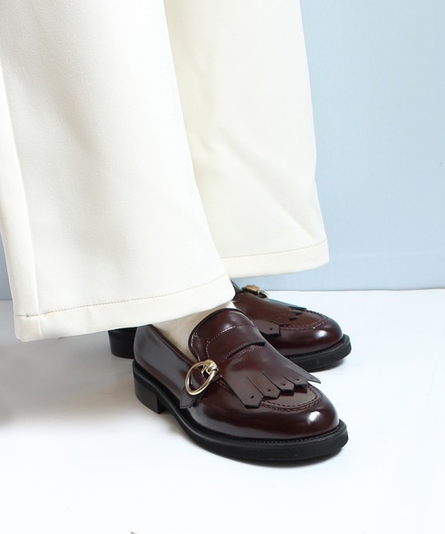 ローファー Luca Grossi / K037M / サイドベルトタッセルシューズ Luca Grossi K037M green