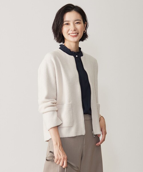 カーディガン 「洗える」BOUCLE ニット アウター レディース J.PRESS カーディガン 「洗える」BOUCLE ニット アウター