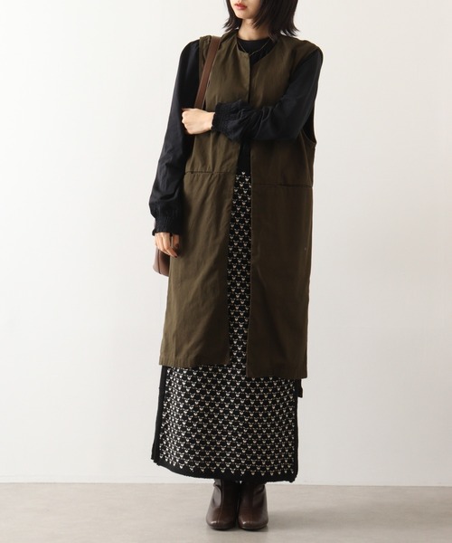 atONE ベスト ジレ ツイルロングベスト レディース : ZOZOTOWN