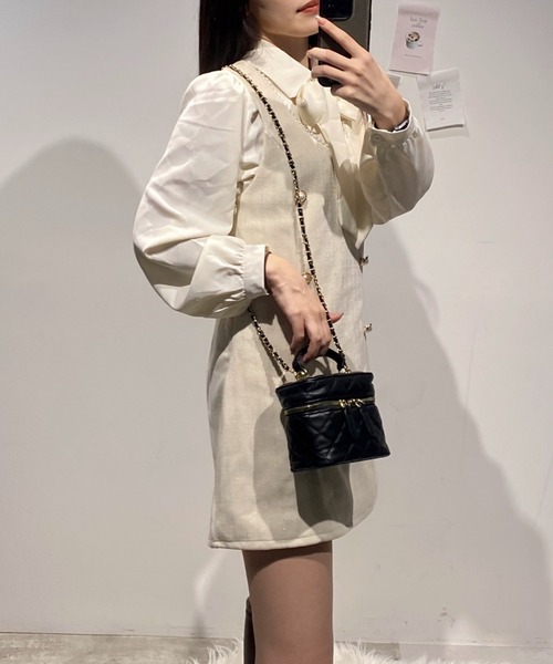 値下げ‼️Amavel ブラウス、ジャンスカ、ワンピース(おまけ)3点セット ワンピース ブラウス 2点セット 丸襟 襟 長袖 フリル ウエスト