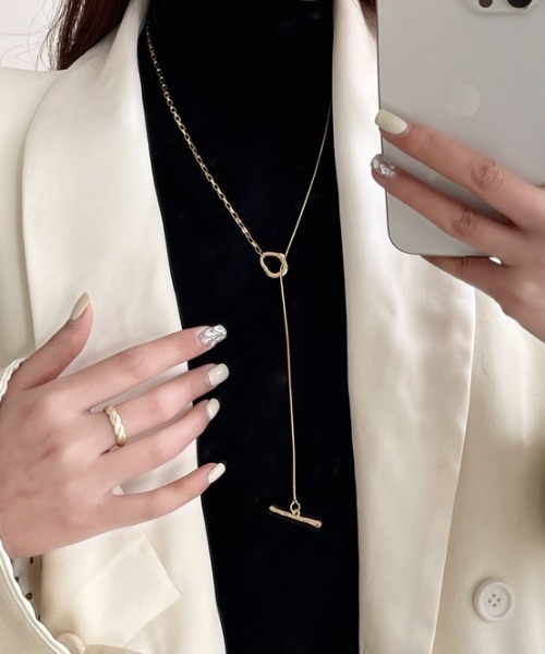 ユニティーネックレス(たぶん未使用) yu-ka ネックレス YU-KA:スイッチングチェーンロングネックレス