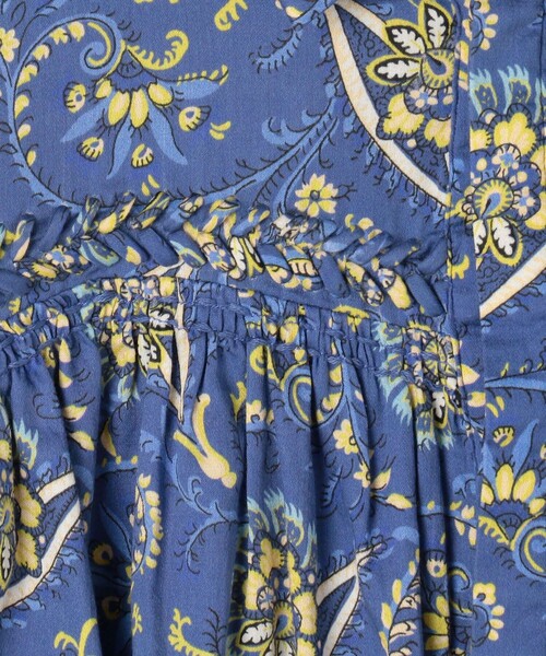 SOULEIADO（ソレイアード） ブラウス シャツ コットンサテンプリント