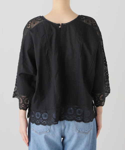 ヌキテパ ブラウス Cambric Lace Top パープル 2WAY レース ヌキテパ ブラウス Cambric Lace Top パープル 2WAY レース｜Yahoo