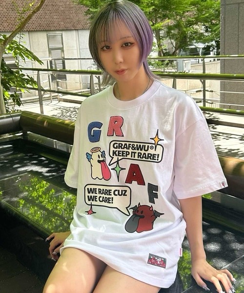 tシャツ A'GEM/9 × .kom 「GRAF＆WU/グラフアンドユー」キャラシリーズカットソー レディース メンズ A'GEM/9 × .kom 『GRAF&WU/グラフアンドユー』 / レア Tシャツ