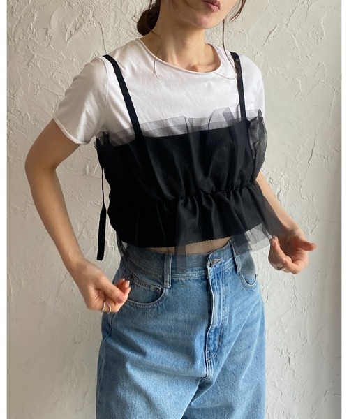 She's Closet チューブトップ ベアトップ フリルチュール