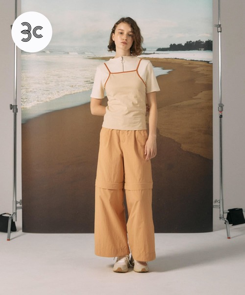 tシャツ cwtch　BIO CT HALF NECK ZIP TOP レディース
