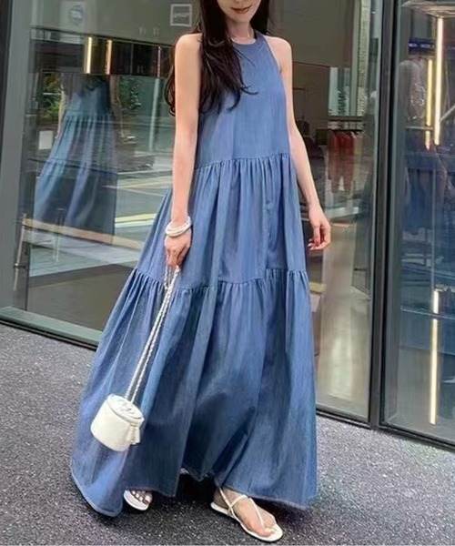 SPIGA ワンピース ノースリーブギャザーワンピース : ZOZOTOWN Yahoo 