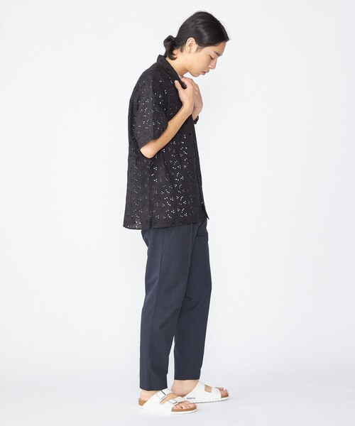 SHIPS シャツ BENCH MARKING SHIRT: フラワーレース オープン