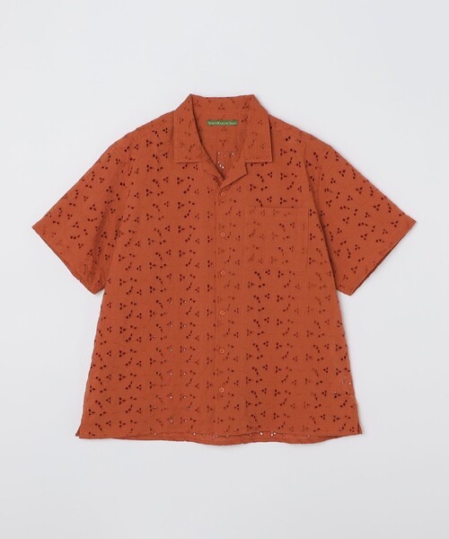 SHIPS シャツ BENCH MARKING SHIRT: フラワーレース オープン