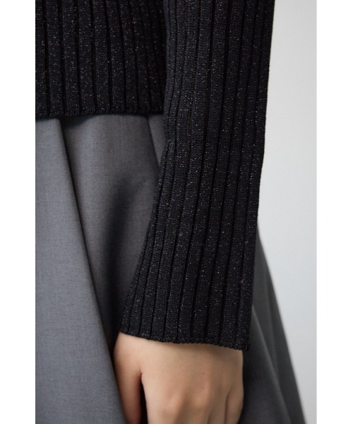 1PUTUGUALE3 ニットセーター 黒とグレー まじり AZUL BY MOUSSY（アズールバイマウジー） ニット セーター ポロ襟