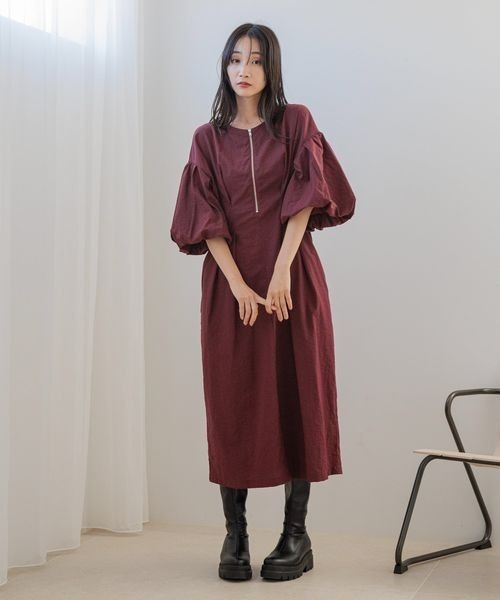 mk出品です。 LOWRYS FARM（ローリーズファーム） ワンピース コクーンZIPワンピース