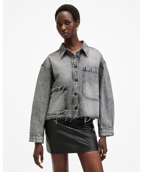 allsaints オーバーサイズ デニムジャケット ALLSAINTS デニムジャケット gジャン NICKY OVERSIZED DENIM