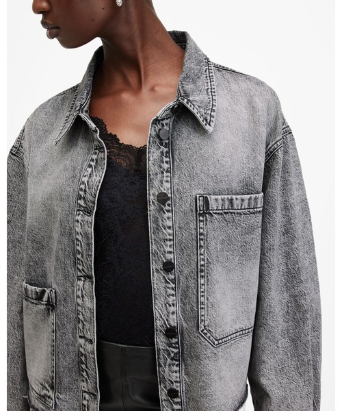 allsaints オーバーサイズ　デニムジャケット ALLSAINTS デニムジャケット gジャン NICKY OVERSIZED DENIM