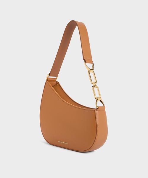 未使用　CHARLES & KEITH アシメトリック ショルダーバッグベージュ CHARLES ＆ KEITH ショルダーバッグ バッグ アシメトリック