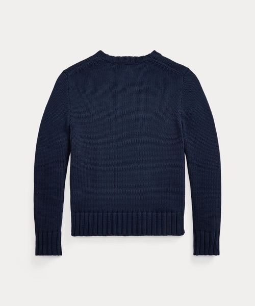 Polo Ralph Lauren ネイビー クルーネックセーター Polo Ralph Lauren Childrenswear ニット セーター フラッグ コットン