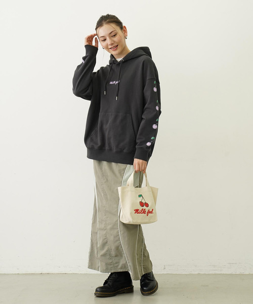 MILKFED.×M!LK Sweat チャコールグレー MILKFED.×M!LK Sweat