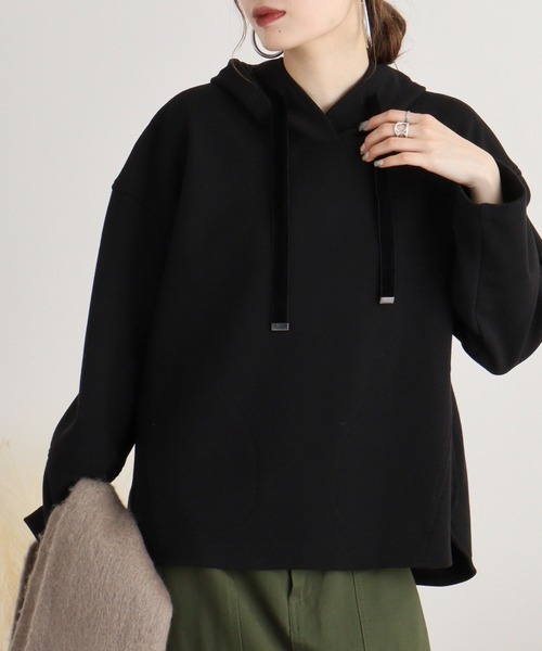 パーカー Eglantine フェイクウールフーディ レディース
