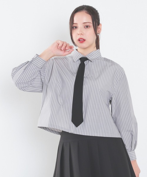 Honeys（ハニーズ） ブラウス シャツ ネクタイ付シャツ レディース 