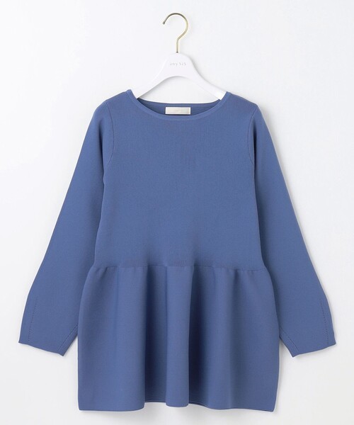 【洗える】スポンディッシュペプラム ニット any SiS｜【洗える】スポンディッシュペプラム ニット | Rakuten