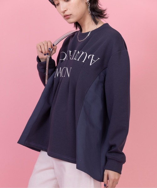 tシャツ テキストプリント ソフトボンディング プルオーバー レディース
